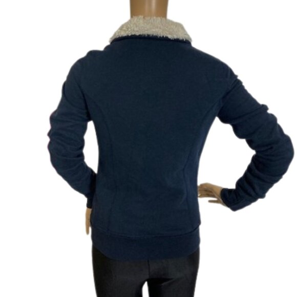 Abercrombie & Fitch Sherpa Lined Blue Jacket - Picture 6 of 8